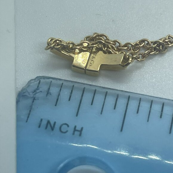 Tiffany & Co. T Two Chain Ring 18k Rose Gold Size 7.25 - Picture 6 of 15